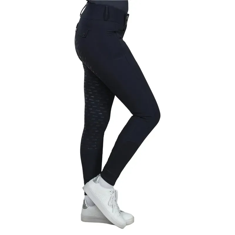 Schockemohle Carola Full Grip Womens Breeches - Dark Navy-2