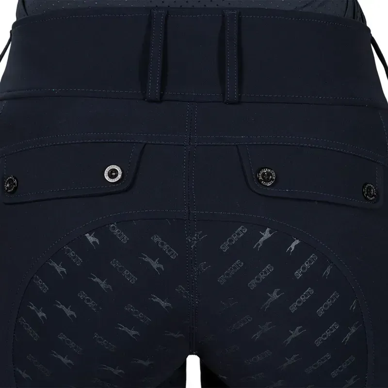 Schockemohle Carola Full Grip Womens Breeches - Dark Navy-4
