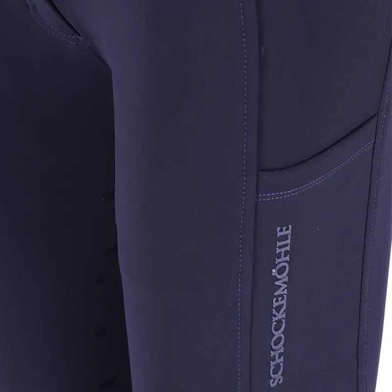 Schockemohle Carola Full Grip Womens Breeches - Dark Navy-5