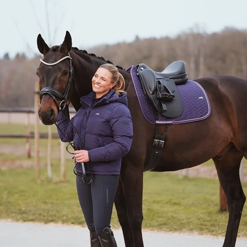 Schockemohle Ceramica Dressage Saddlecloth - Dark Purple-1