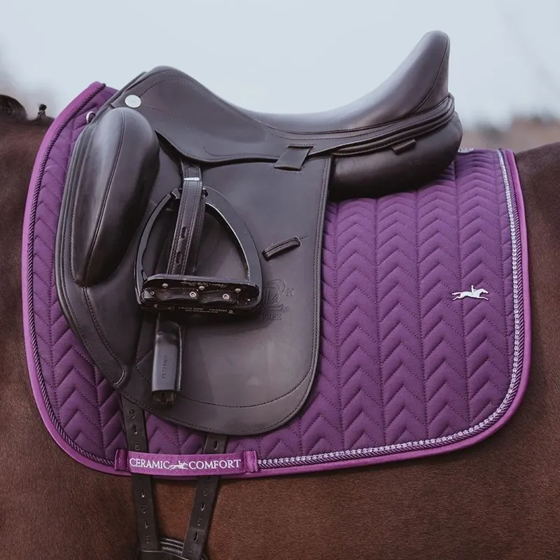 Schockemohle Ceramica Dressage Saddlecloth - Dark Purple-3