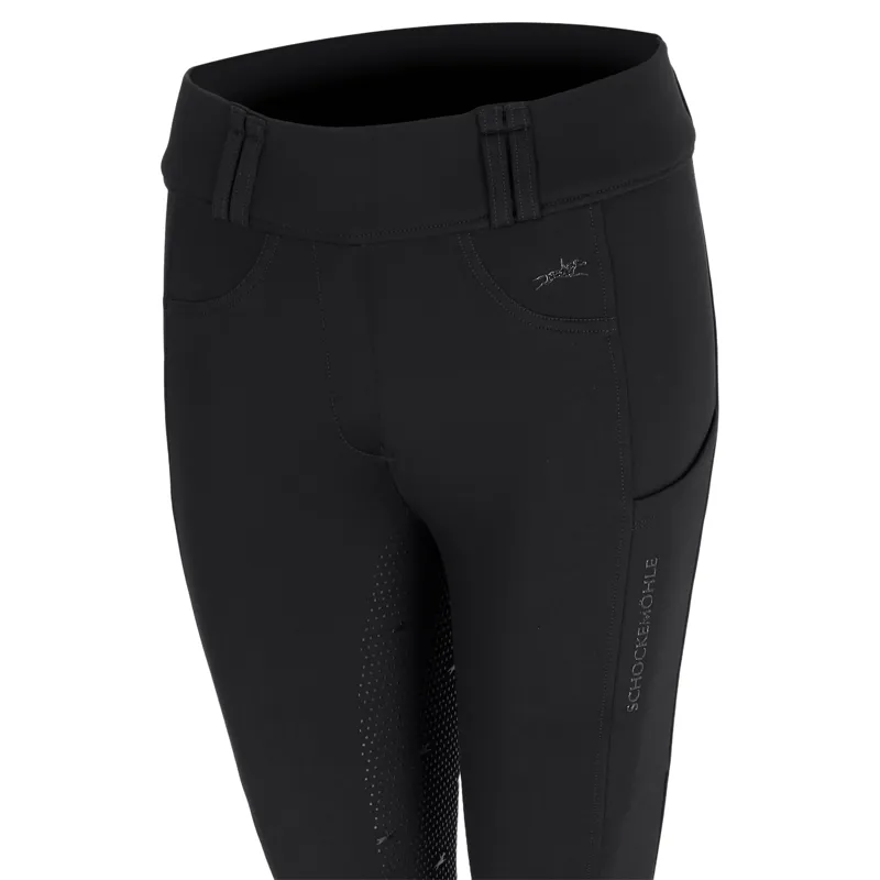 Schockemohle Dorina Womens Full Grip Riding Tights - Black-2