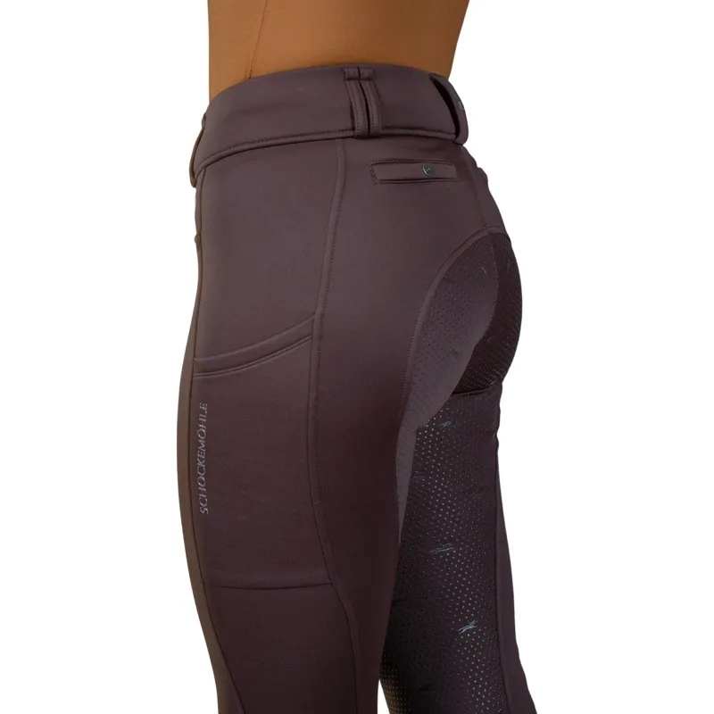Schockemohle Dorina Womens Full Grip Riding Tights - Mocca-4