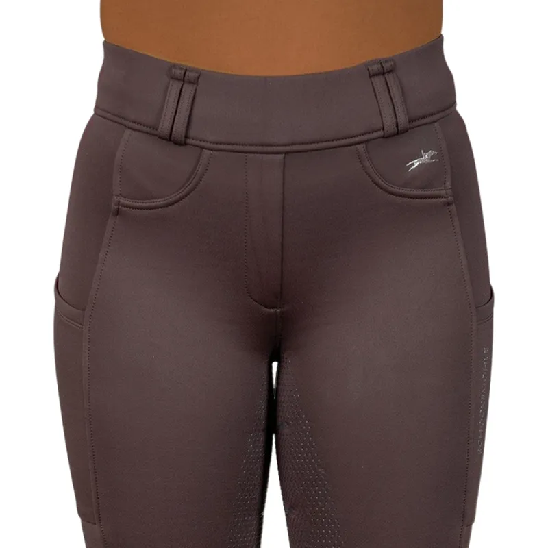 Schockemohle Dorina Womens Full Grip Riding Tights - Mocca-5