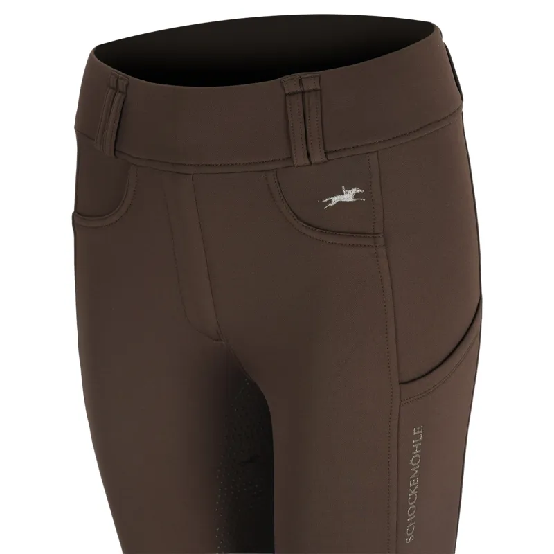 Schockemohle Dorina Womens Full Grip Riding Tights - Mocca-2