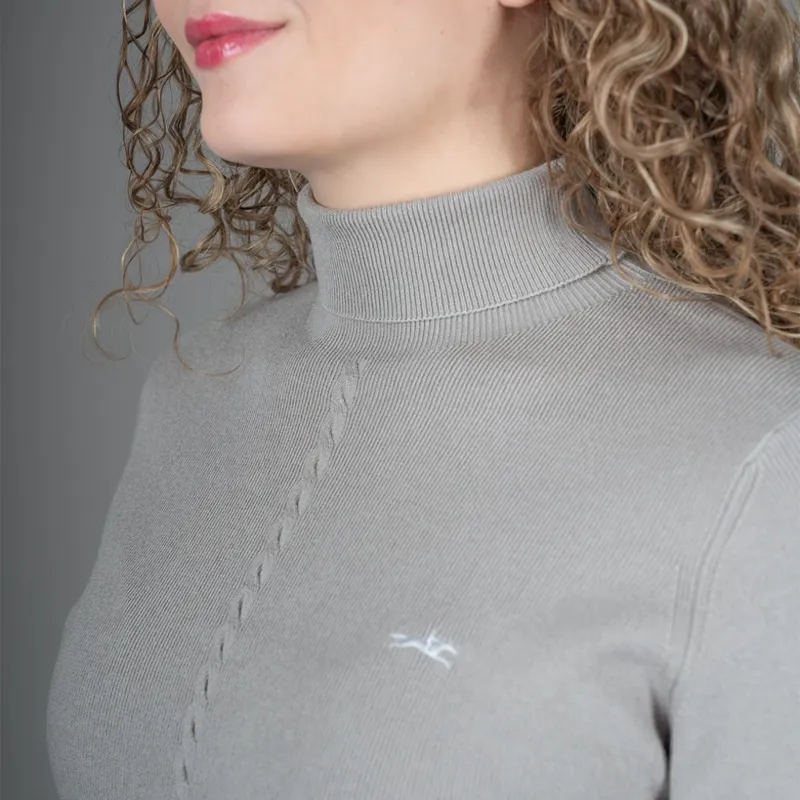 Schockemohle Josie Womens Long Sleeve Pullover Jumper - Silver Grey-3