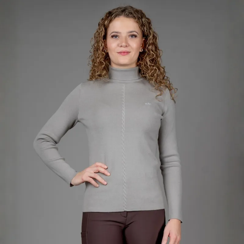 Schockemohle Josie Womens Long Sleeve Pullover Jumper - Silver Grey-1
