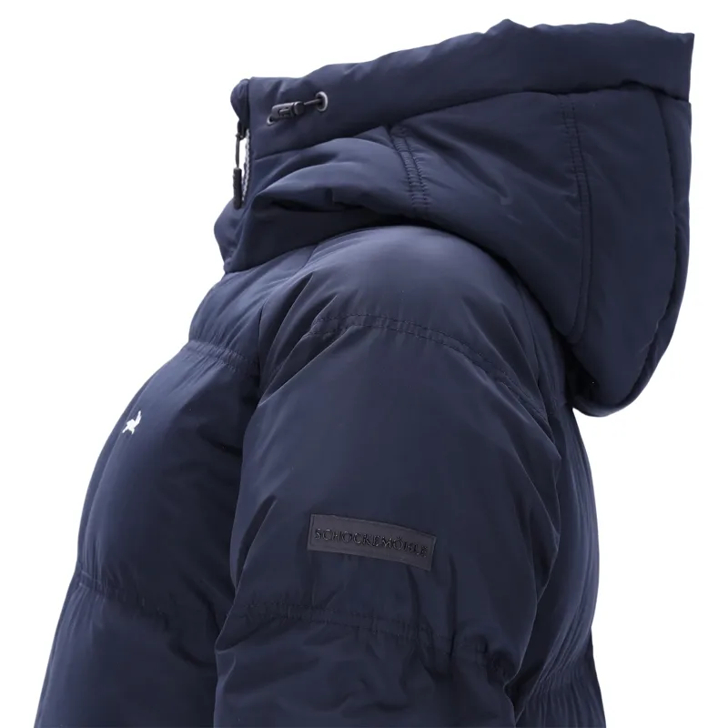 Schockemohle Kacy Womens Long Padded Coat - Dark Navy-5
