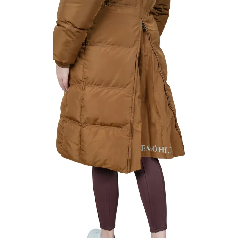 Schockemohle Kacy Womens Long Padded Coat - Nougat-11