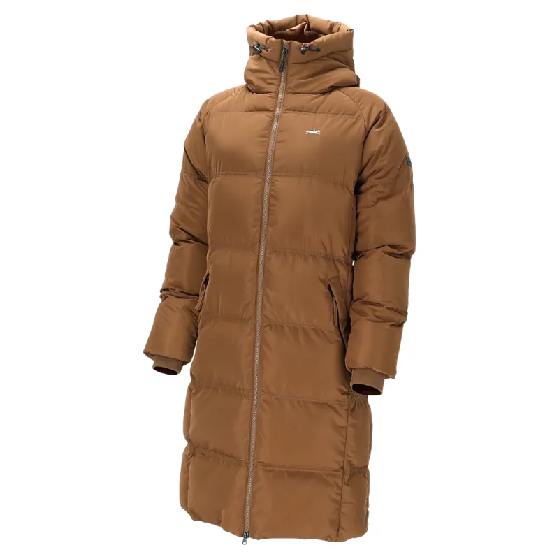 Schockemohle Kacy Womens Long Padded Coat - Nougat-5