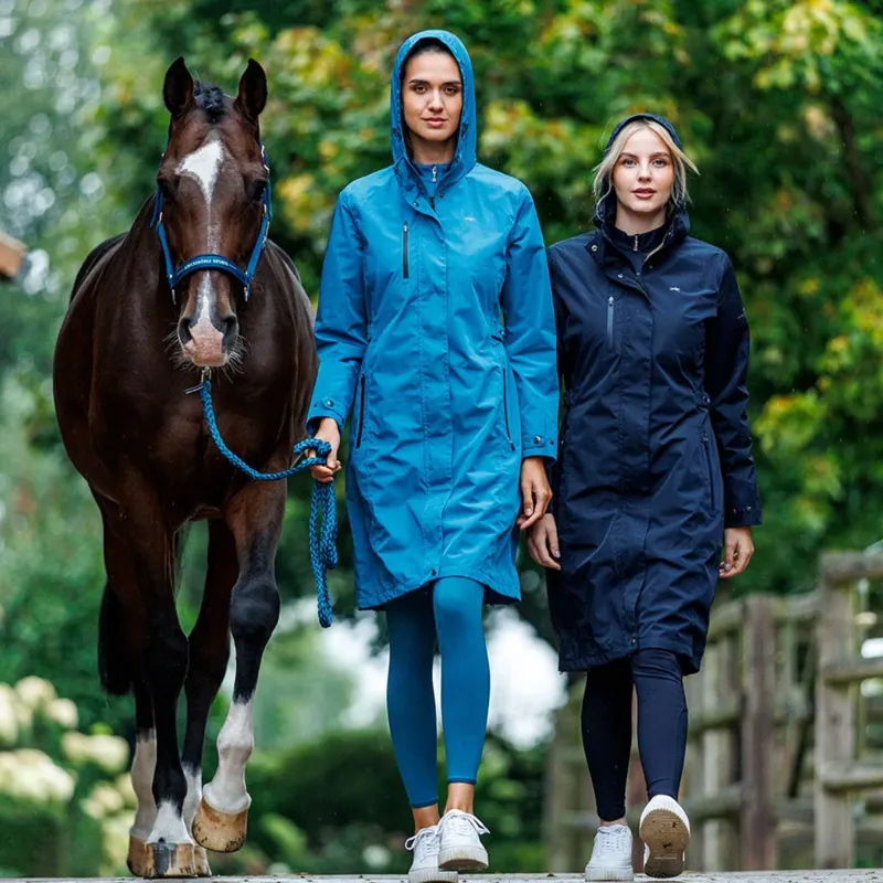 Schockemohle Kaija Womens Waterproof Long Jacket - Colonial Blue Pre-Order-7