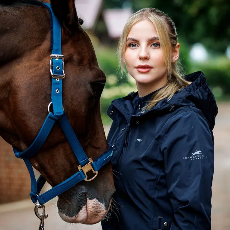 Schockemohle Kaija Womens Waterproof Long Jacket - Dark Navy Pre-Order-3