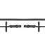 Schockemohle Double Bridle Leather Rolled Curb Reins - Black/Silver