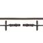 Schockemohle Double Bridle Leather Rolled Curb Reins - Dark Brown/Gold