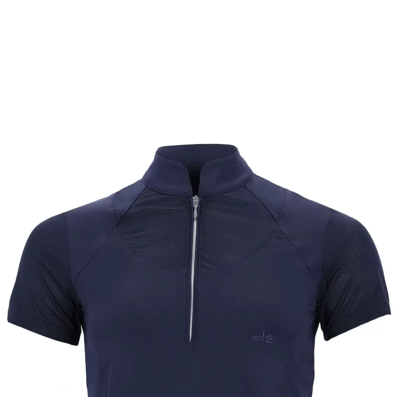 Schockemohle Summer Vibes Womens Short Sleeve Training Shirt - Dark Navy-2