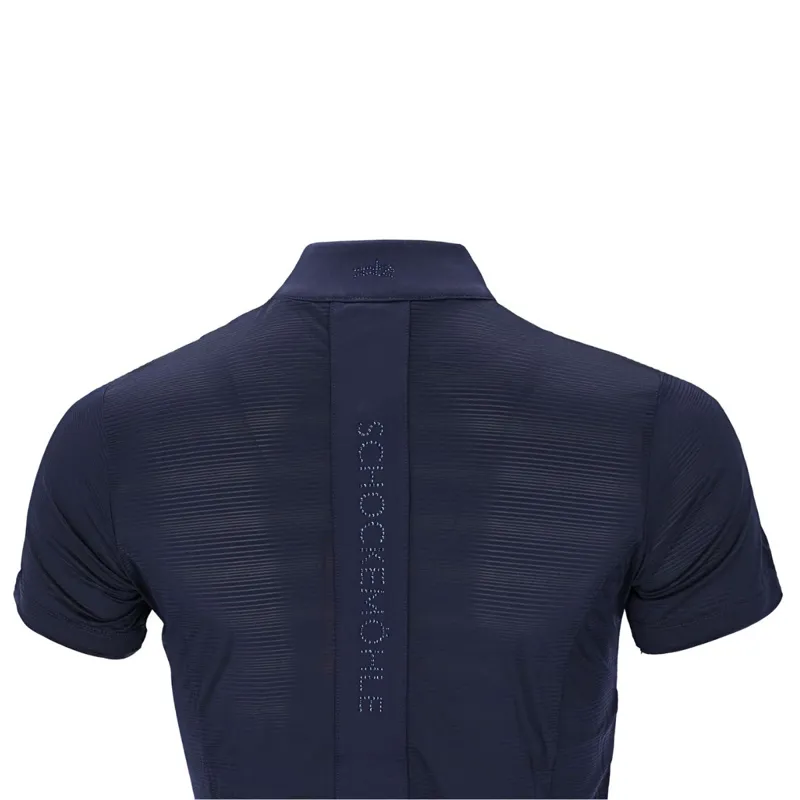 Schockemohle Summer Vibes Womens Short Sleeve Training Shirt - Dark Navy-3