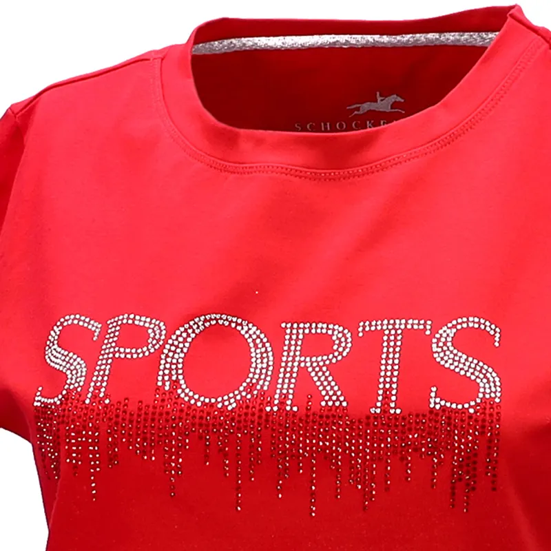 Schockemohle Lisanne Style Ladies T-Shirt - True Red-1
