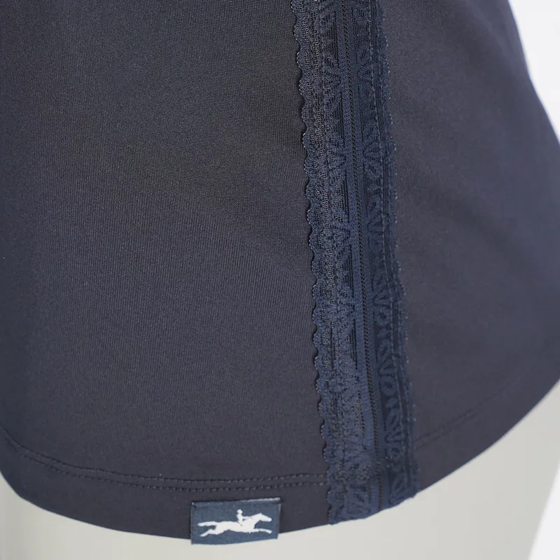 Schockemohle Summer Page Style Ladies Functional Shirt - Dark Blue-3