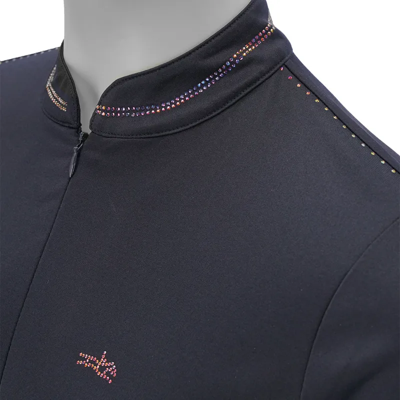 Schockemohle Summer Page Style Ladies Functional Shirt - Dark Blue-1