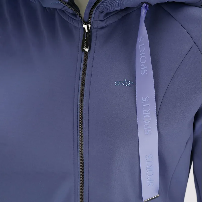 Schockemohle Shakira Style Ladies Hooded Jacket - Jeans Blue-1