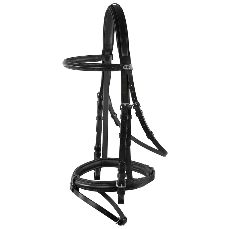 Schockemohle Neo Line Bremen Wide Flash Bridle - Black/Silver