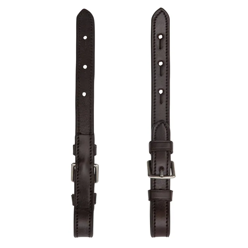 Schockemohle Equitus Buckle Cheek Pieces - Espresso/Silver