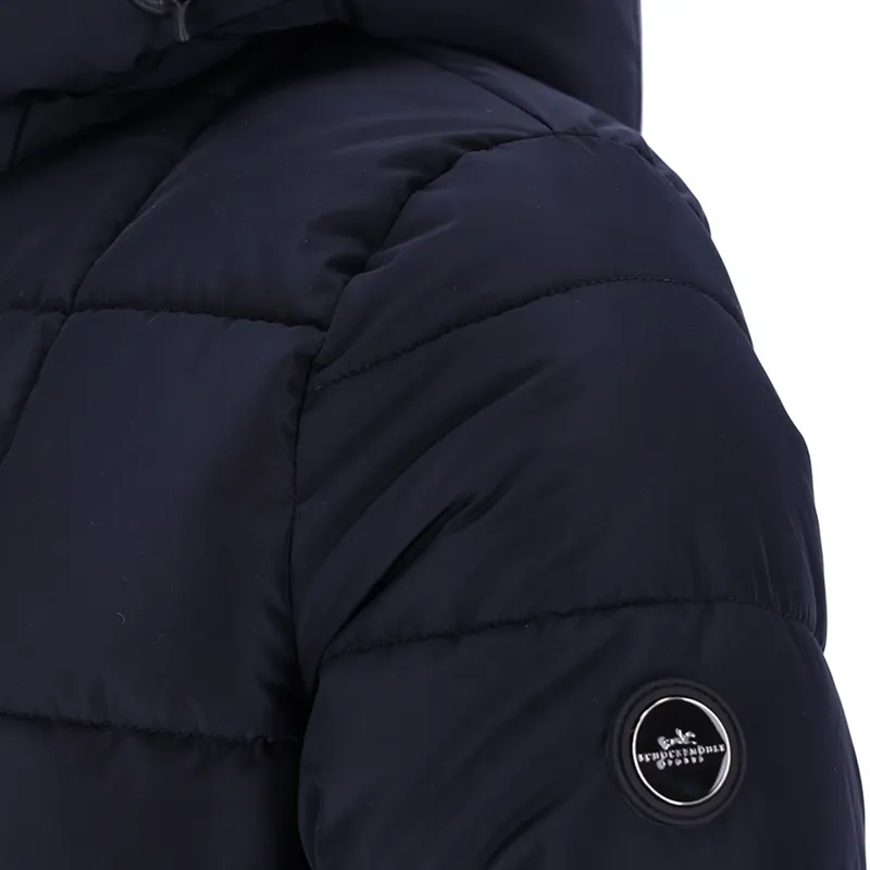 Schockemohle Kyra Style Ladies Long Puffer Jacket - Deep Night-4