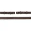Schockemohle Plain Leather Billet Reins - Dark Brown/Gold