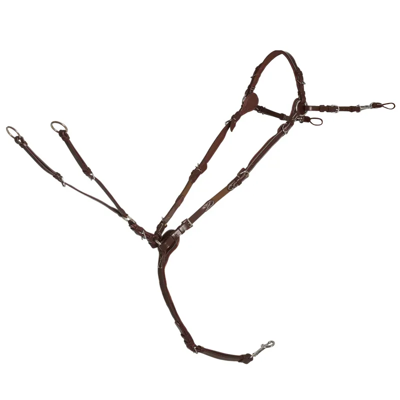 Schockemohle Sevilla Select Breastplate - Royal Oak/Cream/Silver