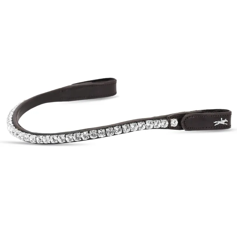 Schockemohle Siena Browband - Dark Brown/Crystal