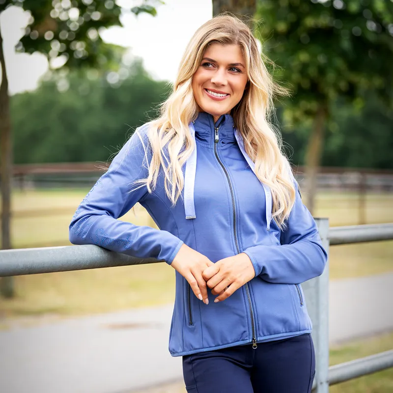 Schockemohle Shakira Style Ladies Hooded Jacket - Jeans Blue-9