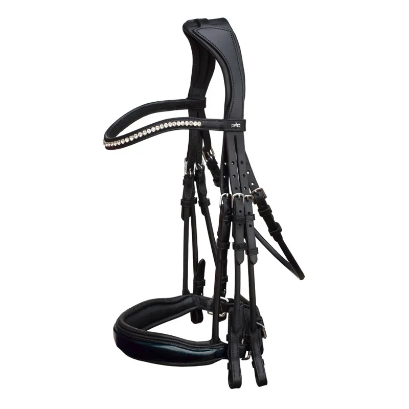 Schockemohle Venice Anatomic Double Bridle - Black Patent