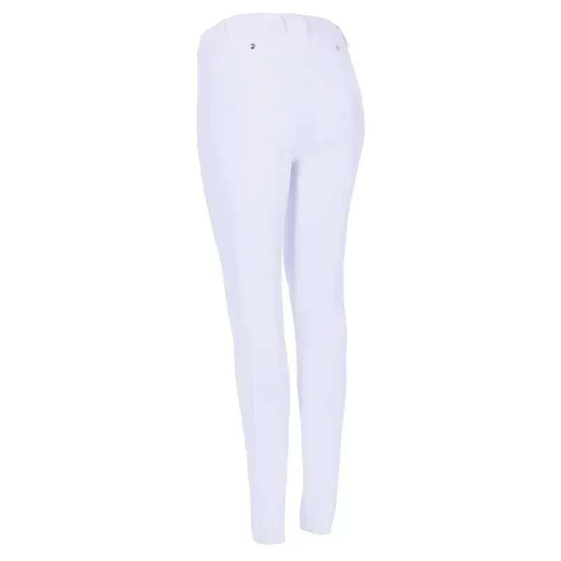 Schockemohle Pro Air Sporty Full Grip Competition Riding Tights - White-1