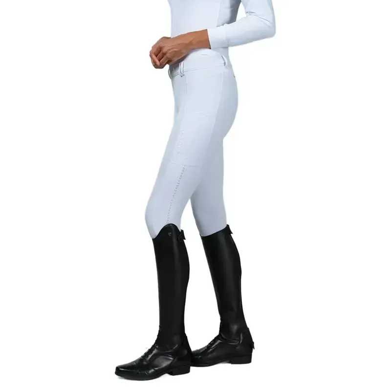 Schockemohle Pro Air Sporty Full Grip Competition Riding Tights - White-2