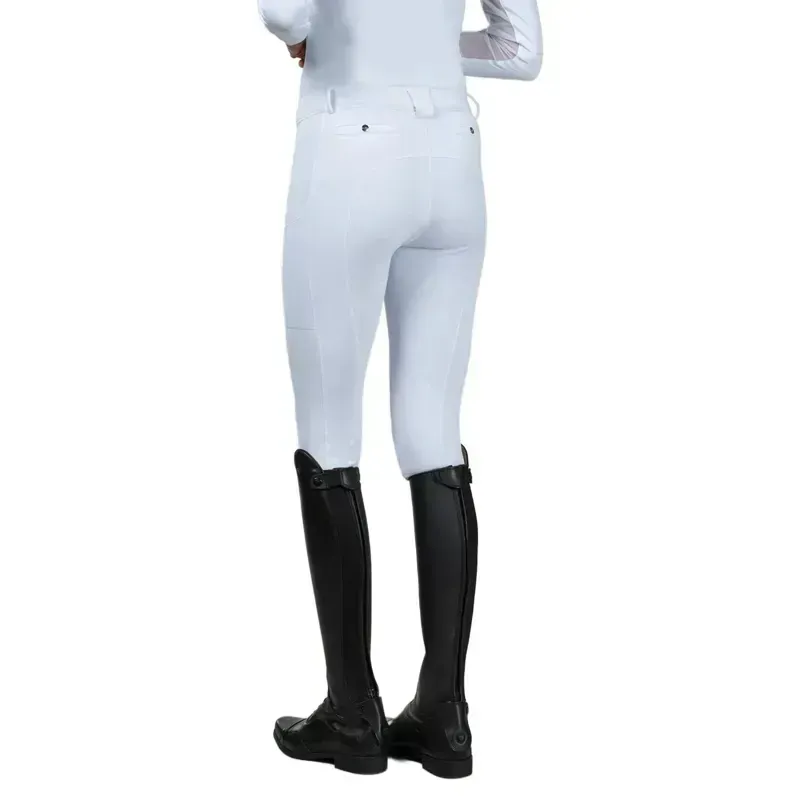 Schockemohle Pro Air Sporty Full Grip Competition Riding Tights - White-3