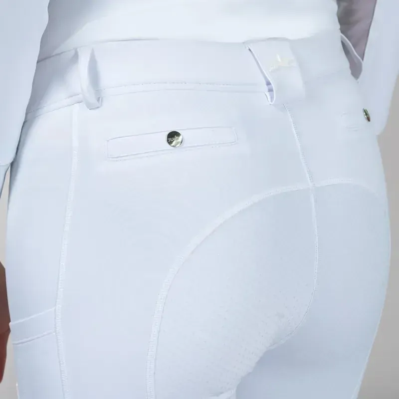 Schockemohle Pro Air Sporty Full Grip Competition Riding Tights - White-5