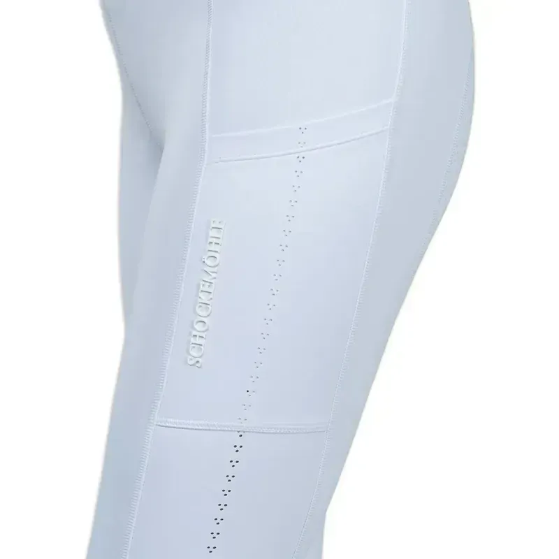 Schockemohle Pro Air Sporty Full Grip Competition Riding Tights - White-6