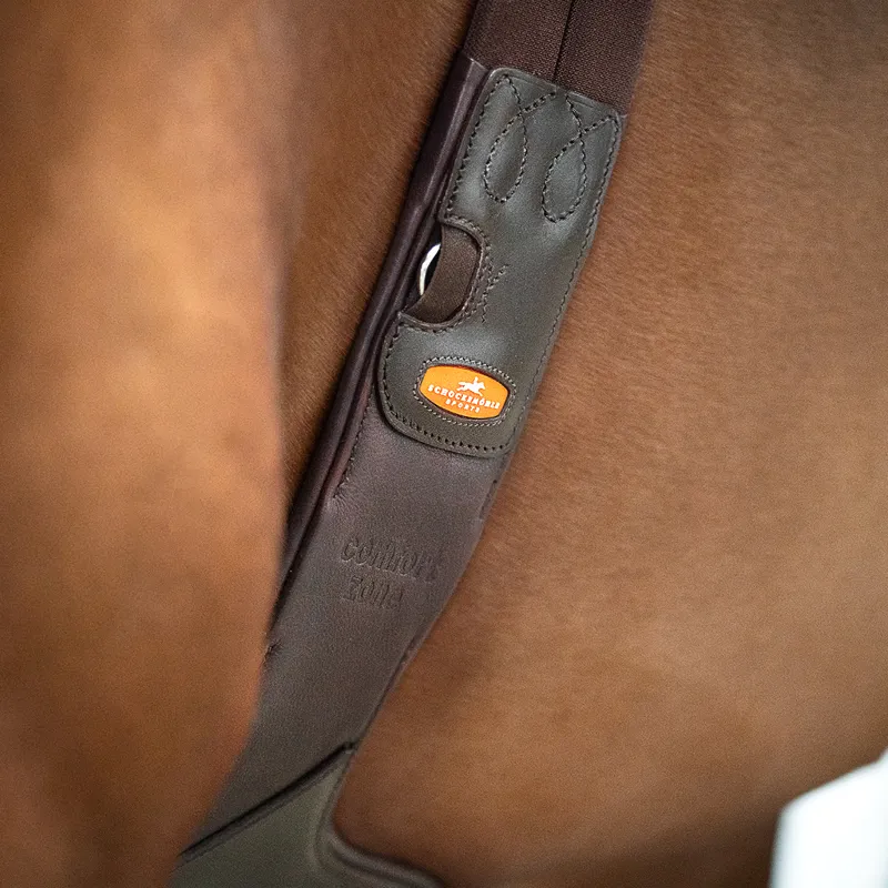 Schockemohle Oklahoma Stud Girth - Espresso/Silver-4