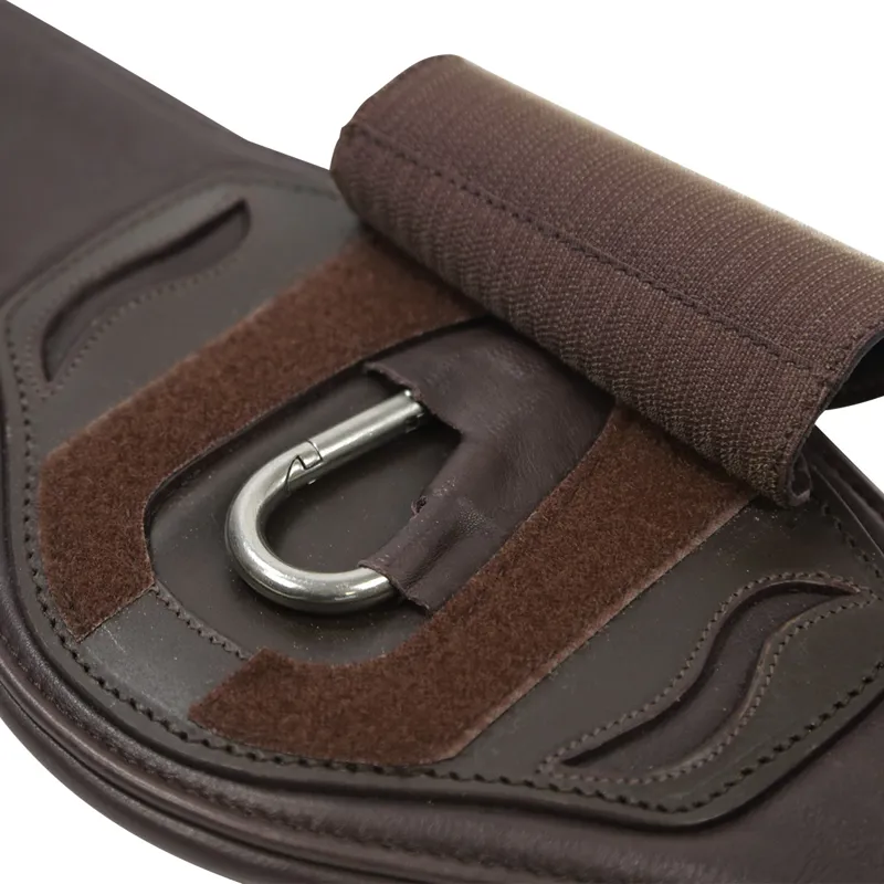 Schockemohle Portland Leather Girth - Espresso/Silver-2