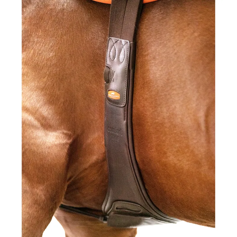 Schockemohle Portland Leather Girth - Espresso/Silver-4