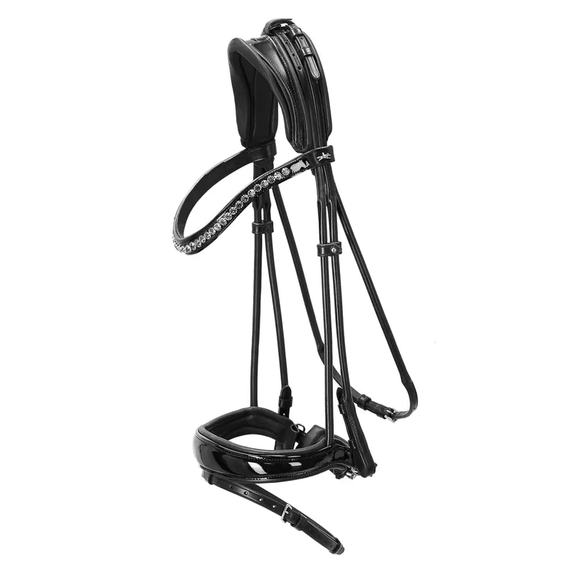 Schockemohle Westminster Flash Bridle - Patent Black