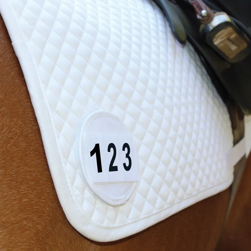 Equetech Saddlecloth Competition Numbers - White