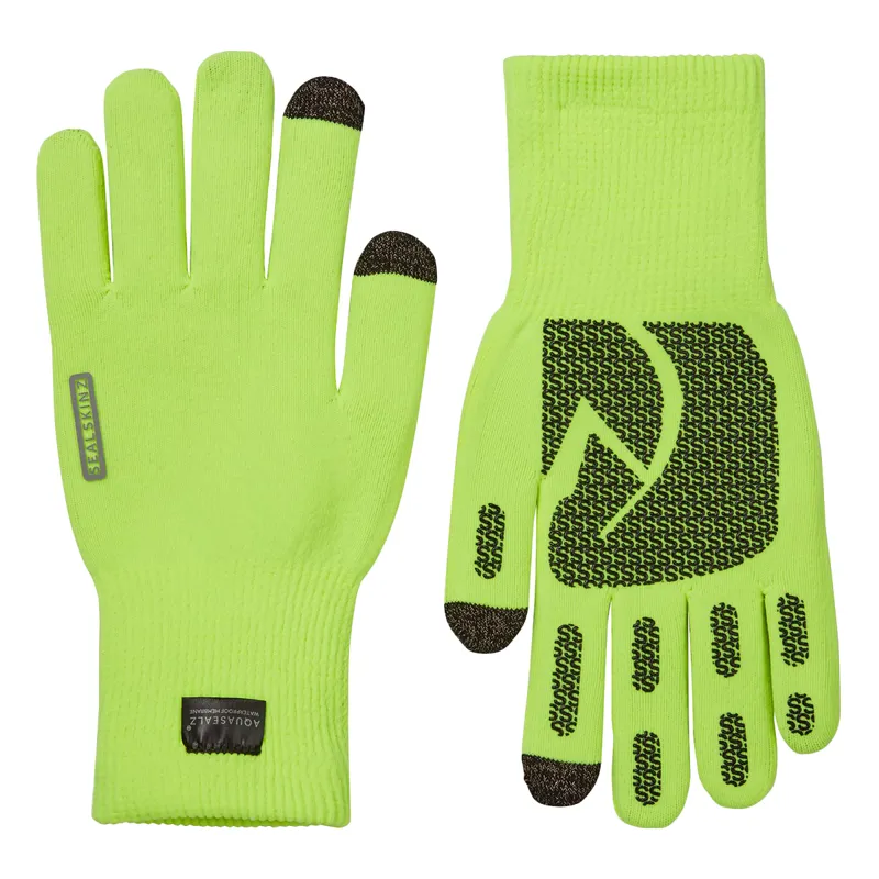 Sealskinz Anmer All Weather Ultra Grip Waterproof Gloves - Neon Yellow
