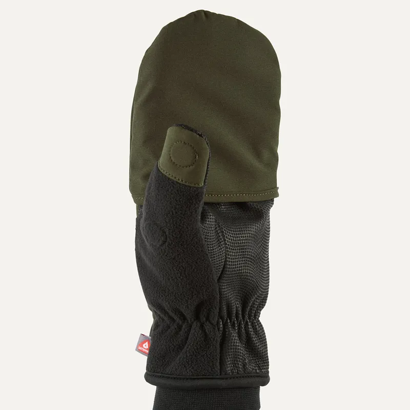 Sealskinz Walpole Windproof Cold Weather Convertible Mitt - Olive Green-2
