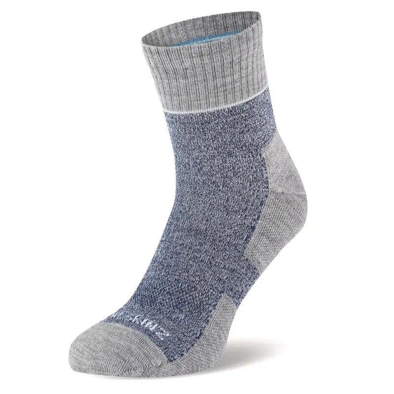 Sealskinz Morston Solo QuickDry Ankle Length Socks - Blue/Grey Marl