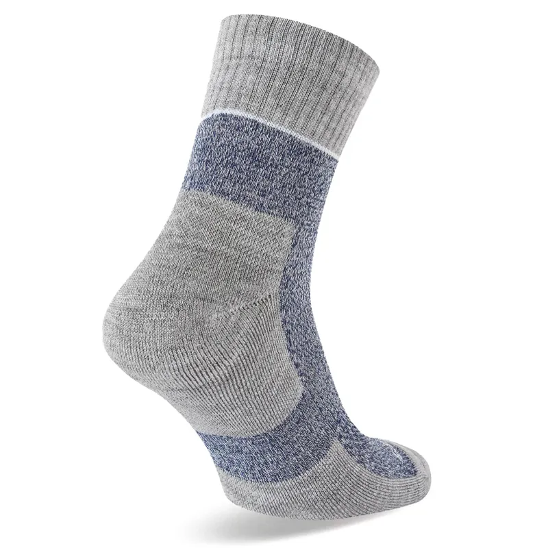 Sealskinz Morston Solo QuickDry Ankle Length Socks - Blue/Grey Marl-1