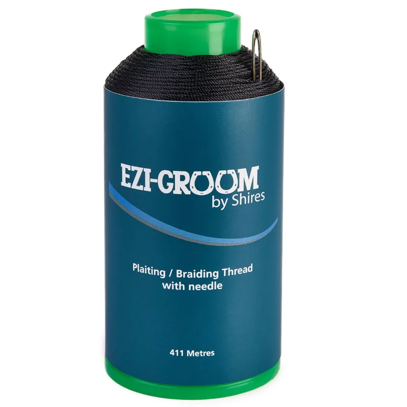 EZI-GROOM Waxed Plaiting Thread Reel - Black
