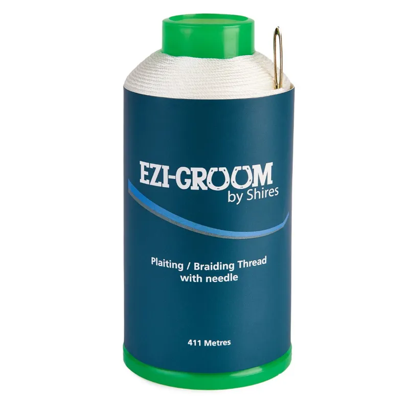 EZI-GROOM Waxed Plaiting Thread Reel - White