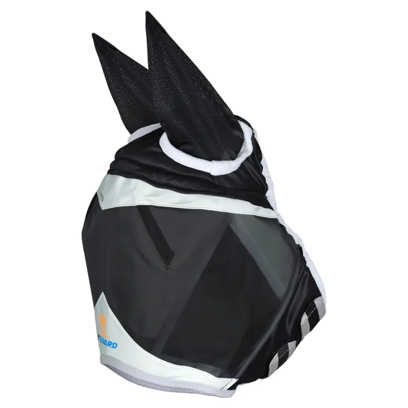 Shires FlyGuard Pro Fine Mesh Fly Mask with Ears - Black-2