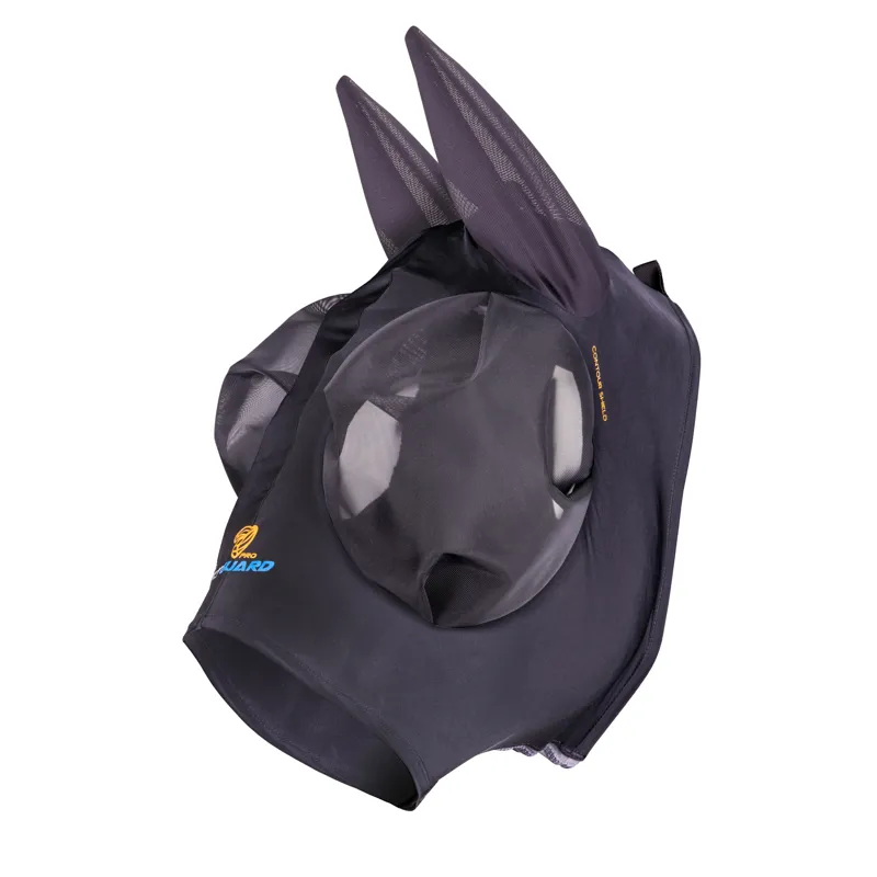 Shires FlyGuard Pro Stretch Fly Mask with Ears - Jet-1